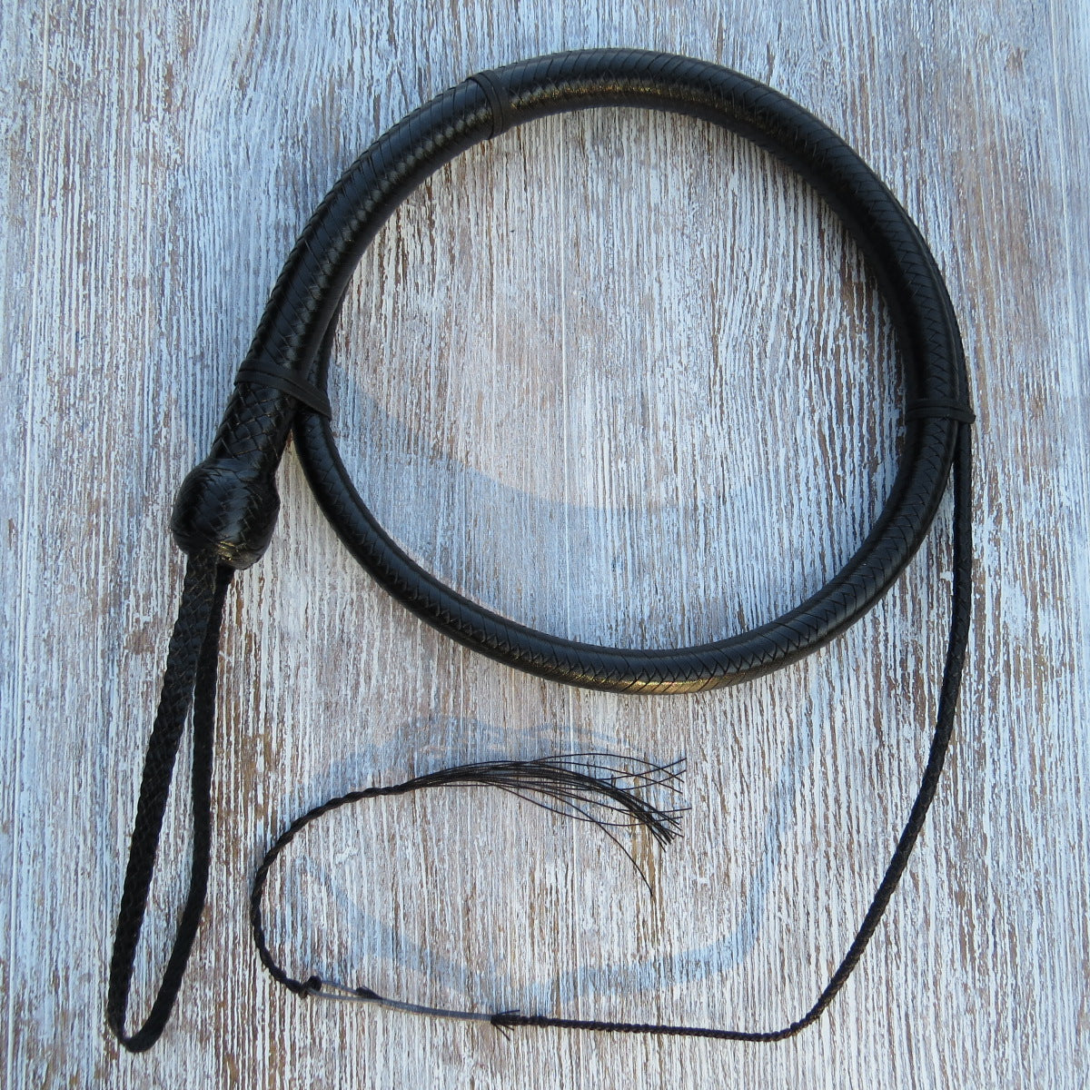 5ft Black 16plait Signal Whip