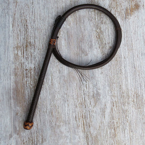6ft Australian Pattern Brandy Tan 16plait Bullwhip