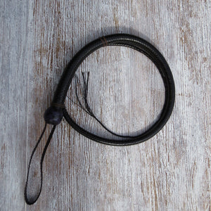 4ft Black with Purple highlights Solid Colour 16plait Signal Whip