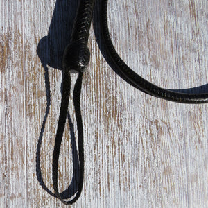 4ft Black Solid Colour 16plait Signal Whip