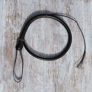 4ft Black Solid Colour 16plait Signal Whip