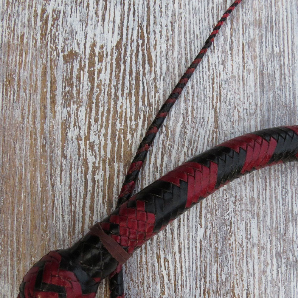 3ft 2-tone Red and Black 16plait Signal Whip