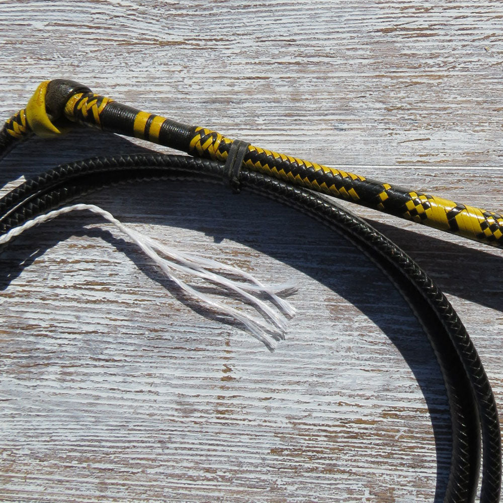 Full Plait 5 1/2ft 12-plait Black Australian Stock Whip