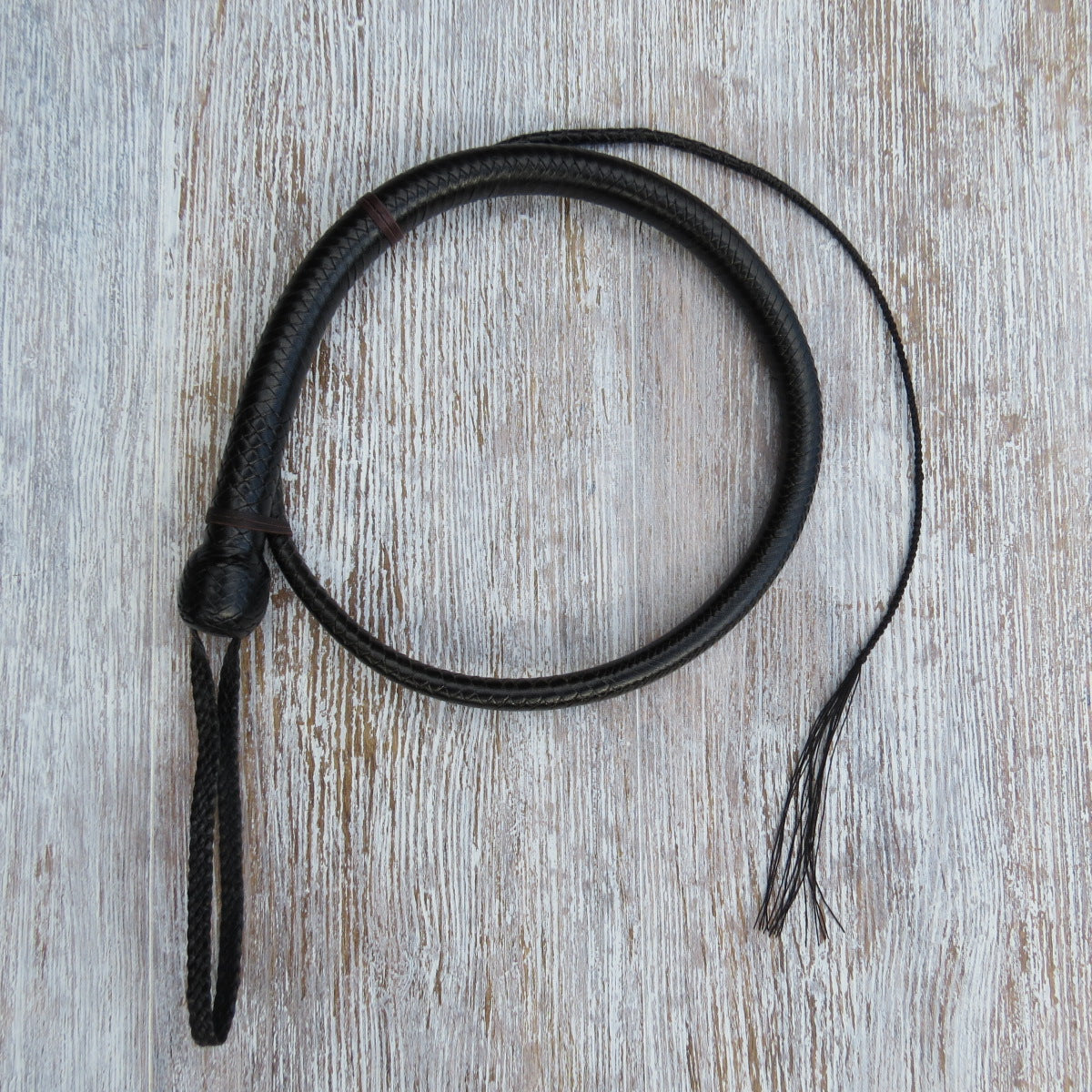 4ft Black 16 plait Signal Whip
