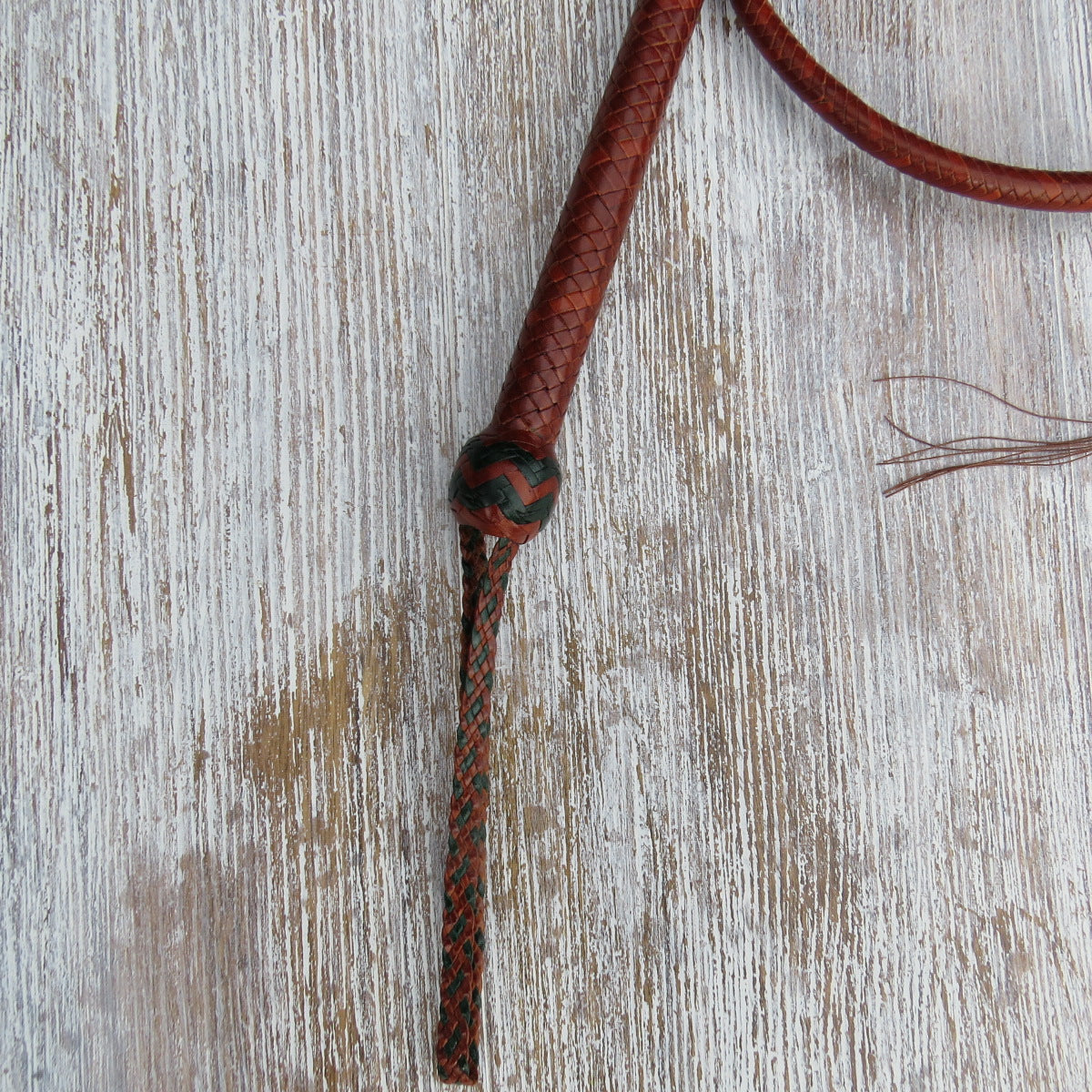 4ft Australian Pattern Saddle Tan 16plait Bullwhip – Murphy Whips