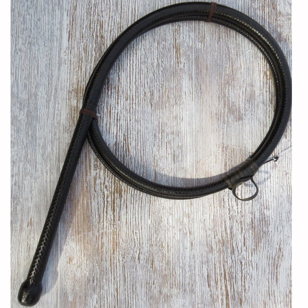 8ft Australian Pattern Black 16plait Bullwhip