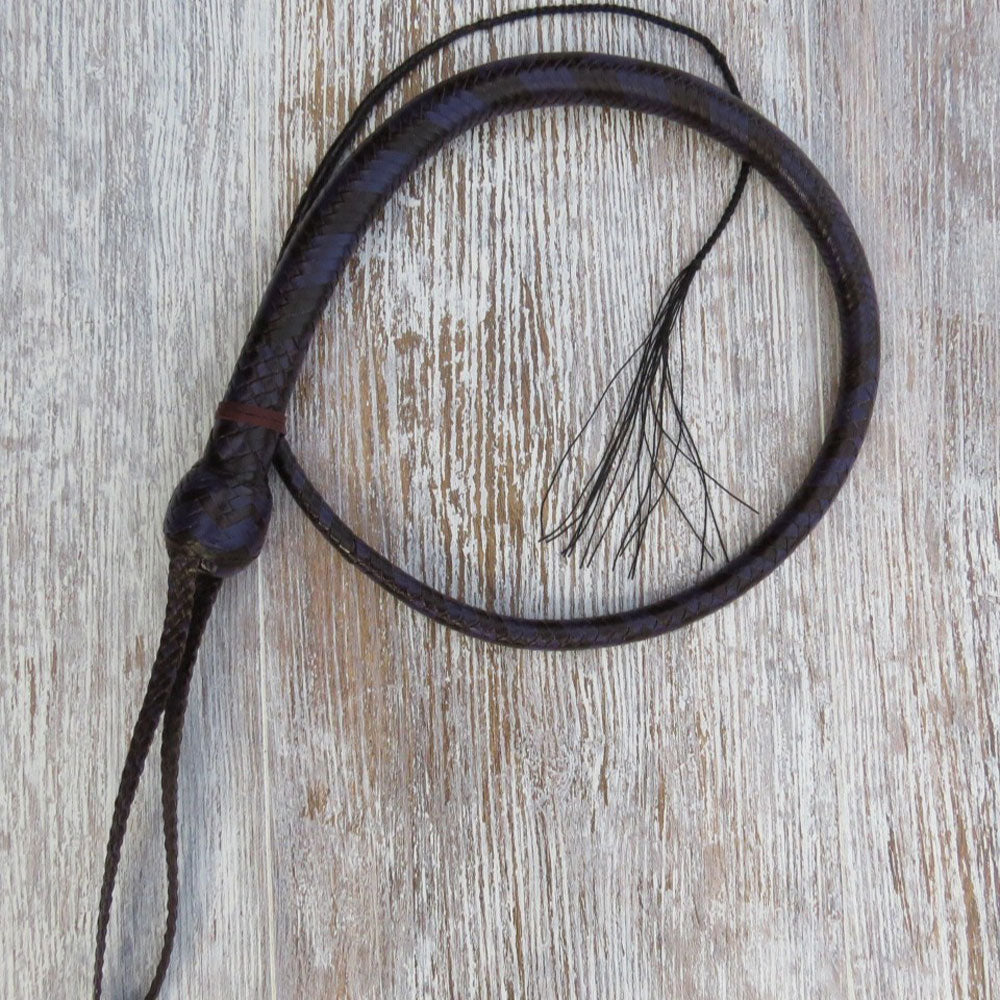 3ft 2-tone Purple and Brandy 16plait Signal Whip