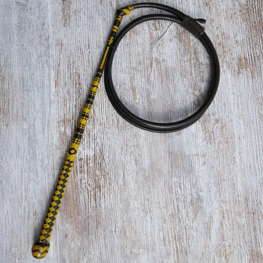 Full Plait 5 1/2ft 12-plait Black Australian Stock Whip